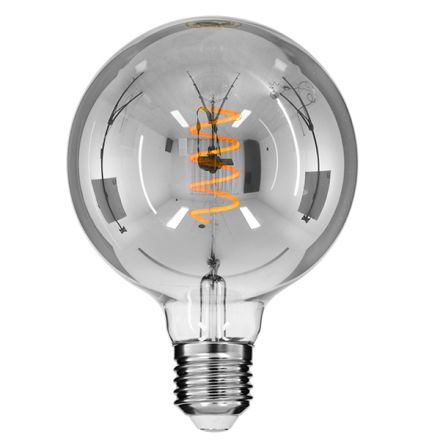 Λάμπα G125 Γλόμπος LED SOFT SPIRAL FILAMENT 6W 470 lm 320° - Φιμέ Γυαλί - 2700K - Dimmable