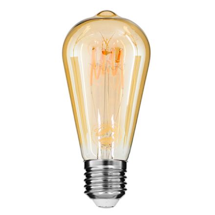 Λάμπα ST64 LED SOFT T SPIRAL FILAMENT 6W 490 lm 320° - Μελί Γυαλί - 2200K - Dimmable
