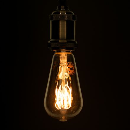 Λάμπα ST64 LED SOFT T SPIRAL FILAMENT 6W 490 lm 320° - Μελί Γυαλί - 2200K - Dimmable