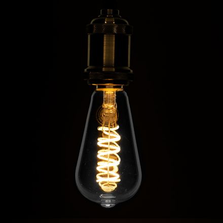Λάμπα LED Soft S Spiral Filament ST64 4W 300lm 360° - 2700K - Διάφανο Γυαλί - Dimmable 