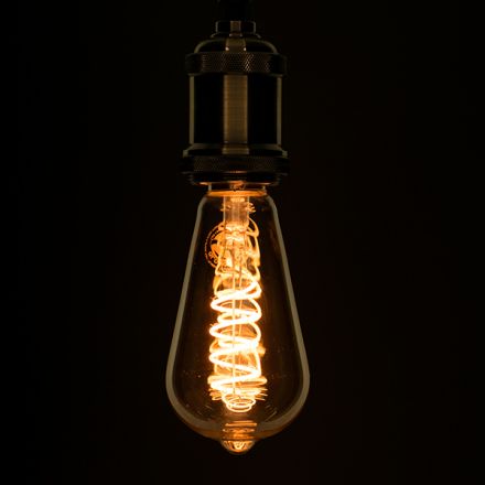 Λάμπα LED Soft S Spiral Filament ST64 4W 280lm 360°- 2200K - Μελί Γυαλί - Dimmable