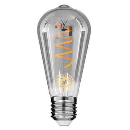 Λάμπα ST64 LED SOFT S SPIRAL FILAMENT 6W 470 lm 320° - Φιμέ Γυαλί - 2700K - Dimmable
