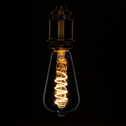 Λάμπα ST64 LED SOFT S SPIRAL FILAMENT 6W 470 lm 320° - Φιμέ Γυαλί - 2700K - Dimmable