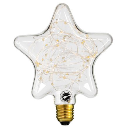 Λάμπα Deco Star Copper String 2W 160 lm Edison Retro Διάφανο Γυαλί  2700K