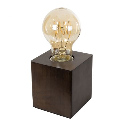WOODBOX 99406 Μοντέρνο Επιτραπέζιο Φωτιστικό Πορτατίφ με Ντουί 1xE27 IP20 Καφέ