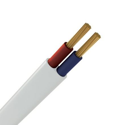 Καλώδιο Εύκαμπτο ΟΒΑΛ H05V2V2-F 2X0,75mm2 Λευκό 100m
