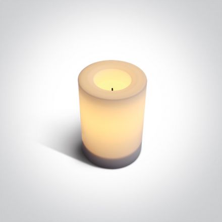 One Light Φωτιστικό Κερί Flickering LED 2xAA ON/OFF Πλαστικό 7.5cm