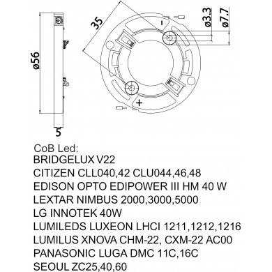  Cubalux Ντουί Για LED COB 8102/G2