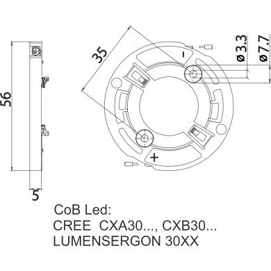  Cubalux Ντουί Για LED COB 8404/G2