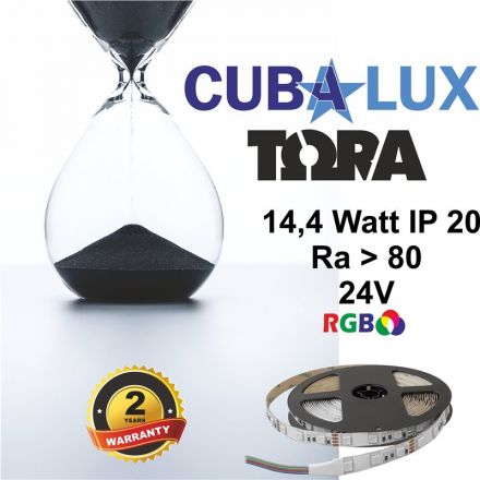 Tαινία LED ΤΩΡΑ 14.4W 24V IP20 5m - RGB 