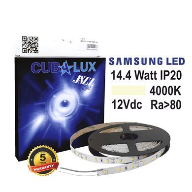 CUBALUX Jazz light Μονόχρωμη Ταινία LED 14.4W/m 12V IP20 5m