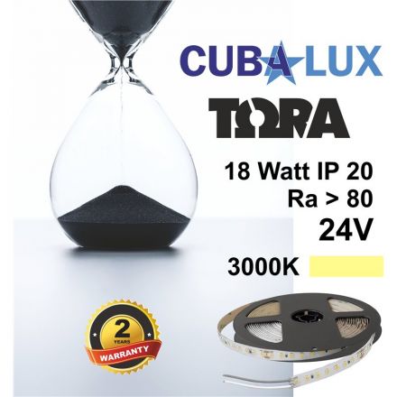 Tαινία LED ΤΩΡΑ 17W/m 24V IP65 5m - 3000K