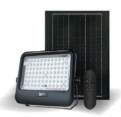 Προβολέας Ηλιακός LED 100W CCT Μαύρος