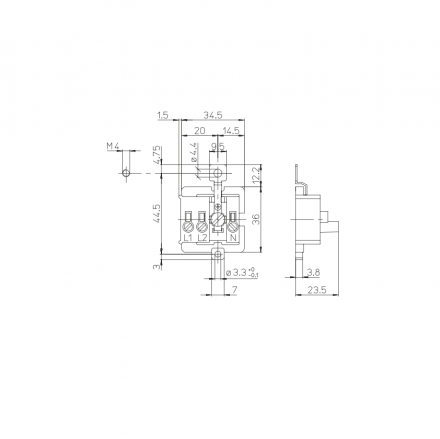 Cubalux Κλέμα 3P+T 679/V 6A