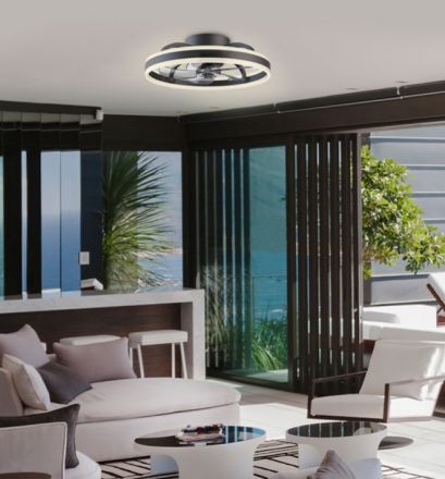 Ανεμιστήρας Οροφής 30W - Μαύρο-Λευκό/ Dimmable