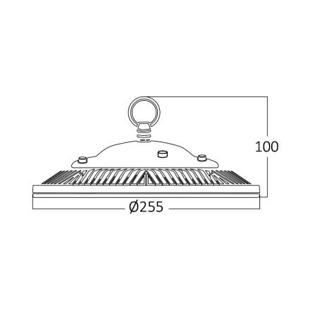 Καμπάνα LED ESL 100W 6500K IP65 Γκρι