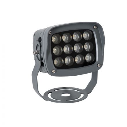 FLOOD-XENA Wall Washer LED 12W 1320lm 10° - 220-240V - IP65 - 2700K - Γκρι Ανθρακί - Μ13.5 x Π11 x Υ15cm