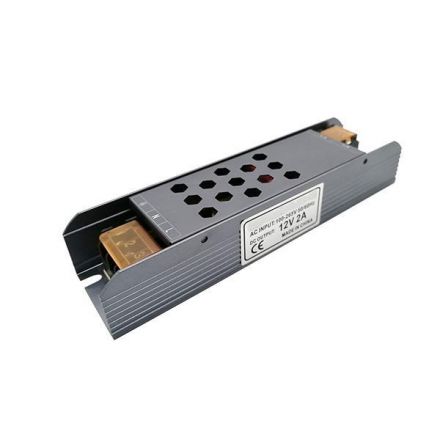 Τροφοδοτικό Μεταλλικό Slim 12V DC 24W IP20 PRO