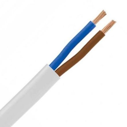 Καλώδιο Εύκαμπτο H05VV-F 2Χ0,75mm2 Λευκό 100m