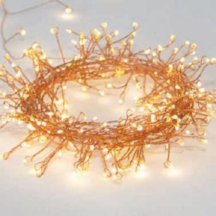 300 LED Λαμπάκια Cluster Με Καλώδιο Χαλκού 3m 6W & Πρόγραμμα