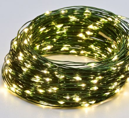 300 LED Λαμπάκια Σε Σειρά Με 8 Προγράμματα & Αντάπτορα Λευκό Θερμό 30m