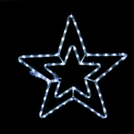 72 LED Double Stars Φωτοσωλήνας Flash Ψυχρό Λευκό IP44
