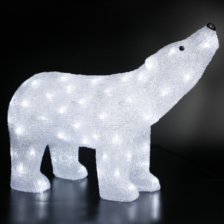 Ακρυλική Πολική Αρκούδα 120 LED IP44 55x17x37cm