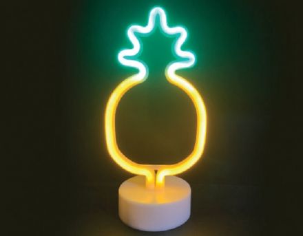 Ανανάς Neon LED Μπαταρίας & USB 2.4W (3xAA) Milk Tube