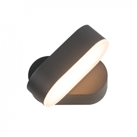 ACA Απλίκα Τοίχου Αλουμινίου LED SMD Vesc 7W IP54 Σκούρο Γκρι