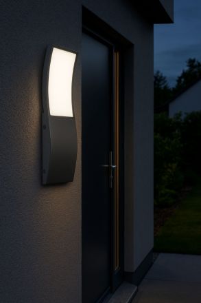 ACA Απλίκα Τοίχου Carvo LED SMD 7W IP65 Σκούρο Γκρι