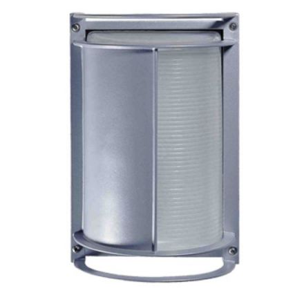 ACA Απλίκα Χελώνα Κήπου Αλουμινίου 1xE27 Γκρι 26x18cm με Πρισματικό Γυαλί IP45