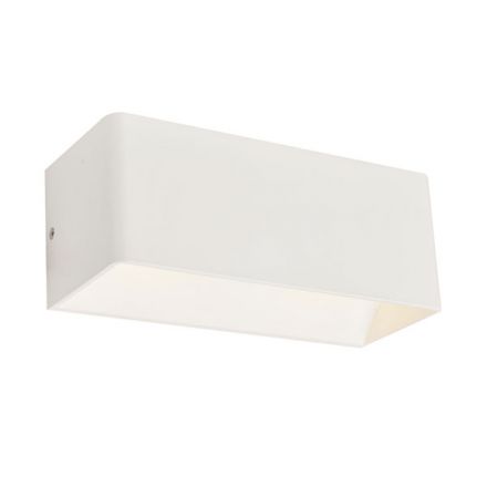 ACA Επίτοιχο φωτιστικό led 2x3W UP-DOWN ορθογώνιο 4000K ενδιάμεσο φως σε λευκό ματ χρώμα
