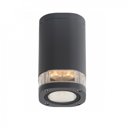 ACA Φωτιστικό Οροφής Αλουμινίου Elpis GU10 Max 7W LED IP54 Σκούρο Γκρι