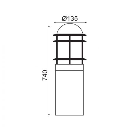 ACA Φωτιστικό Τοίχου 1xGU10 23cm Ανοξείδωτο Ατσάλι Inox IP44