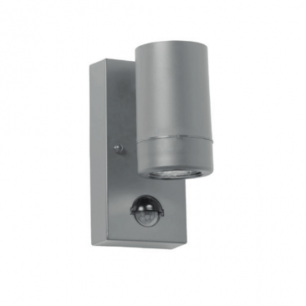 ACA LED Απλίκα Τοίχου 1 Δέσμη 3W GU10 Πλαστική Motion Sensor Μέρας Νύχτας IP65