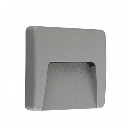 ACA LED Απλίκα Τοίχου 3W SMD Square Slim IP65 Rust