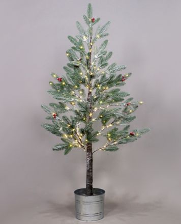 LED Χιονισμένο Pine Δεντράκι 168 LEDs 1.35W 30x120x30cm