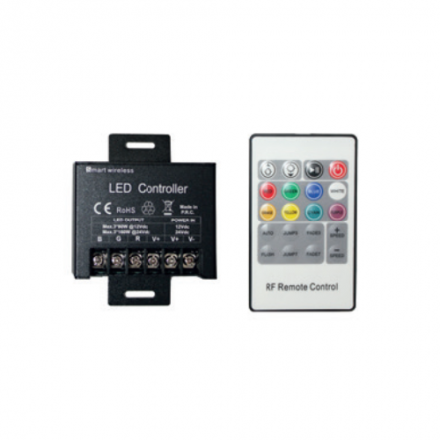 ACA LED Controller με τηλεχειριστήριο RF RGB Power