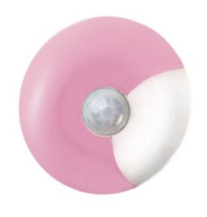 ACA LED Λαμπάκι Νυκτός 0.4W UFO Μέρας - Νύχτας Ψυχρό Λευκό IP20 Ροζ