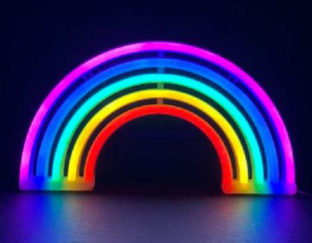 LED Ουράνιο Τόξο Neon Πολύχρωμο Μπαταρίας & USB 2.4W (3xAA) Milk Tube