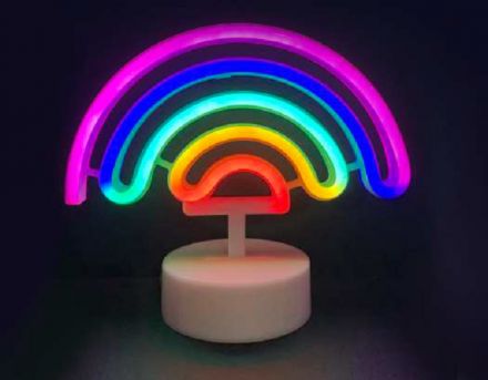 LED Ουράνιο Τόξο Neon Πολύχρωμο Μπαταρίας & USB 2.4W (3xAA) Milk Tube