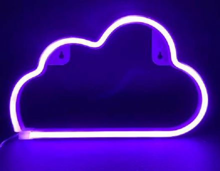 ACA LED Πλαστικό Σύννεφο Neon Μπαταρίας & USB 2.4W (3xAA) Milk Tube