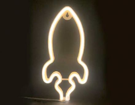 ACA LED Πλαστικός Πύραυλος Neon Μπαταρίας & USB 2.4W (3xAA) Milk Tube