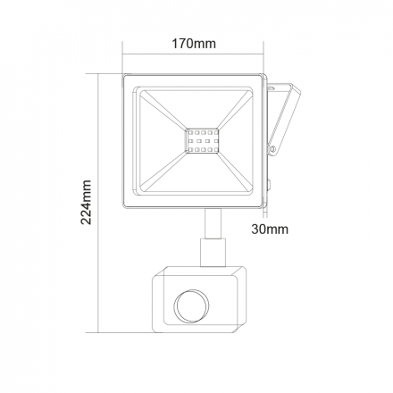 ACA LED Προβολέας Με Αισθητήρα Κίνησης Q SMD 50W 230V IP66