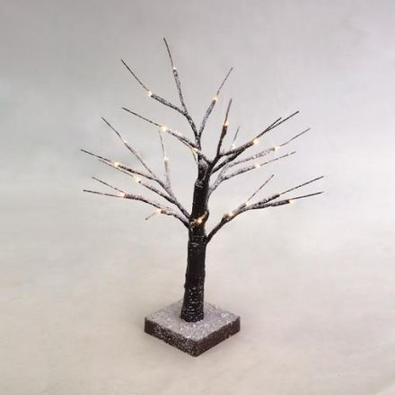 LED Χιονισμένο Μαύρο Δεντράκι 24 LEDs 5mm Μπαταρίας
