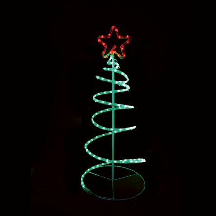 Spiral Tree 120 LED Σχέδιο Φωτοσωλήνα Κόκκινο-Πράσινο IP44