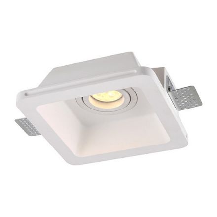 ACA Spot 1xGU10 Χωνευτό Τετράγωνο Γύψινο Trimless Aari
