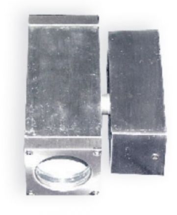 ACA Spot Επίτοιχο Τετράγωνο GU5.3 / MR16 UP-DOWN Αλουμίνιο Nickel Mat IP65