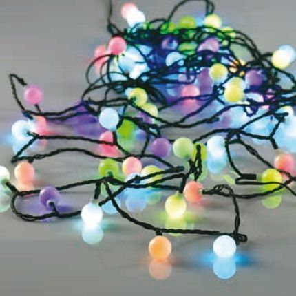 80 LED Λαμπάκια Επεκτεινόμενα White Ball 0.9W RGBΥ 8m