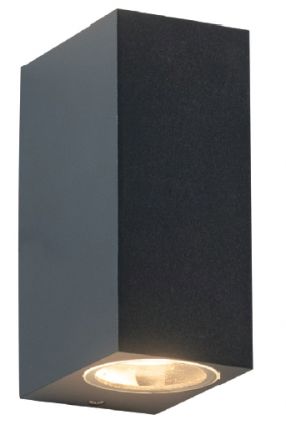 ACA Απλίκα Τοίχου Αλουμινίου VITA-GL Up-Down 2xGU10 Max 7W LED IP54